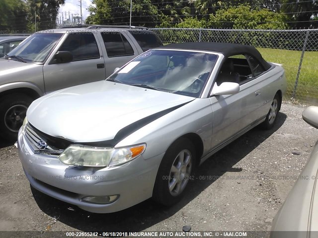2T1FF28P72C596688 - 2002 TOYOTA CAMRY SOLARA SE/SLE ვერცხლისფერი ფოტო 2