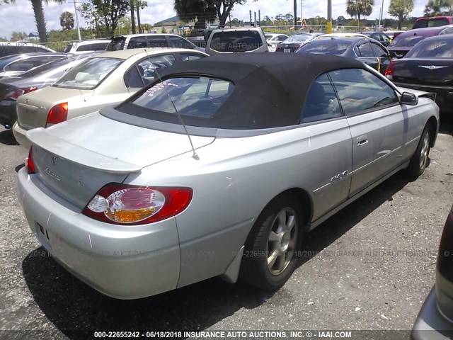2T1FF28P72C596688 - 2002 TOYOTA CAMRY SOLARA SE/SLE ვერცხლისფერი ფოტო 4