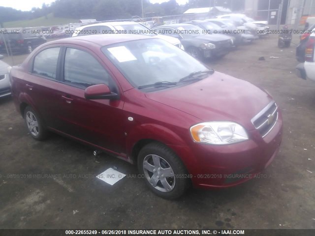KL1TD566X8B058277 - 2008 CHEVROLET AVEO LS RED photo 1