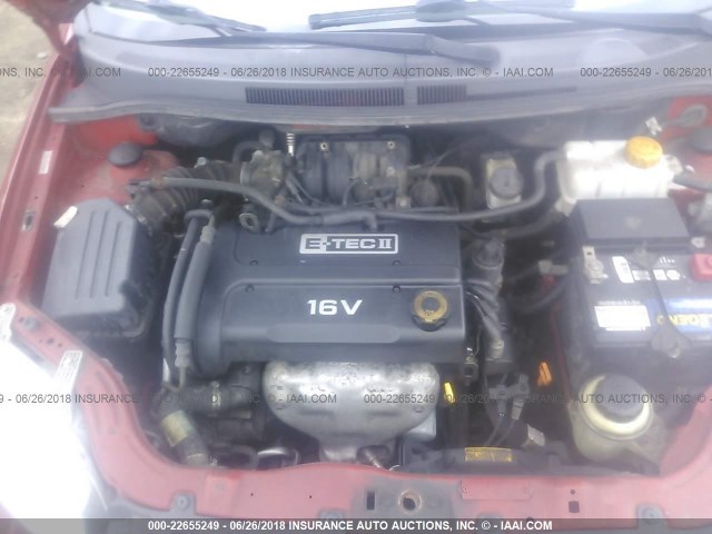 KL1TD566X8B058277 - 2008 CHEVROLET AVEO LS RED photo 10