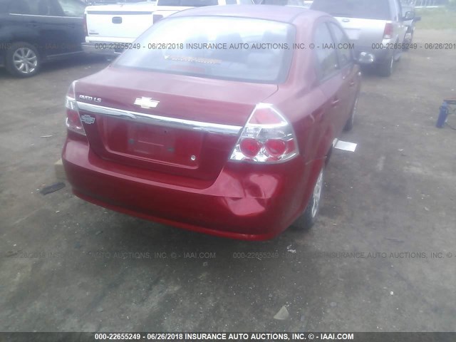 KL1TD566X8B058277 - 2008 CHEVROLET AVEO LS RED photo 6