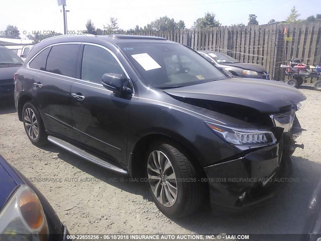 5FRYD4H40GB058464 - 2016 ACURA MDX TECHNOLOGY GRAY photo 1