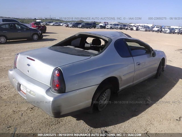 2G1WW12E229299211 - 2002 CHEVROLET MONTE CARLO LS 银色 照片 4