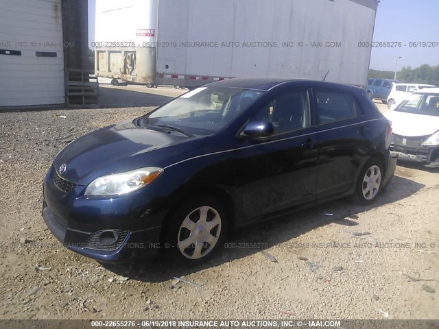 2T1KU40E69C174870 - 2009 TOYOTA COROLLA MATRIX  BLUE photo 2
