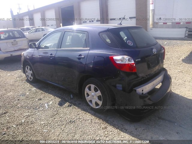 2T1KU40E69C174870 - 2009 TOYOTA COROLLA MATRIX  BLUE photo 3
