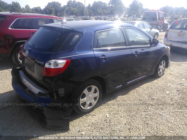 2T1KU40E69C174870 - 2009 TOYOTA COROLLA MATRIX  BLUE photo 4