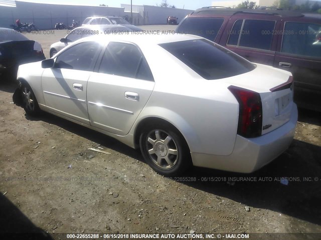 1G6DM577840190547 - 2004 CADILLAC CTS WHITE photo 3