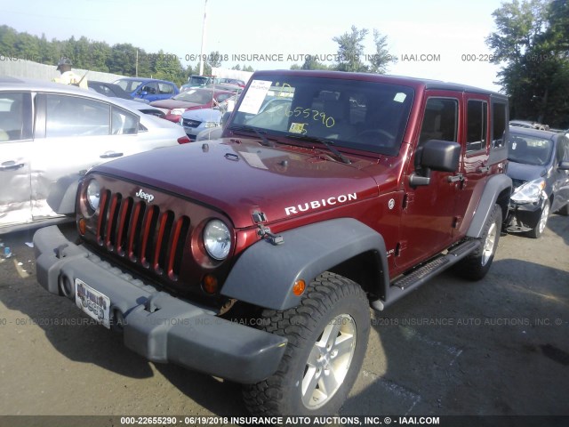 1J4GA69188L533566 - 2008 JEEP WRANGLER UNLIMITE RUBICON RED photo 2