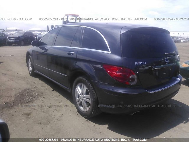 4JGCB65E58A072912 - 2008 MERCEDES-BENZ R 350 BLUE photo 3