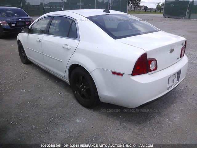 1G1ZB5E09CF180225 - 2012 CHEVROLET MALIBU LS WHITE photo 3