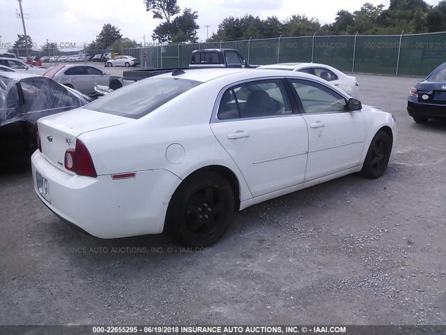 1G1ZB5E09CF180225 - 2012 CHEVROLET MALIBU LS WHITE photo 4