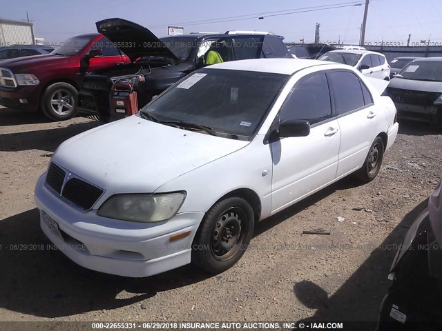 JA3AJ26E83U083074 - 2003 MITSUBISHI LANCER ES WHITE photo 2