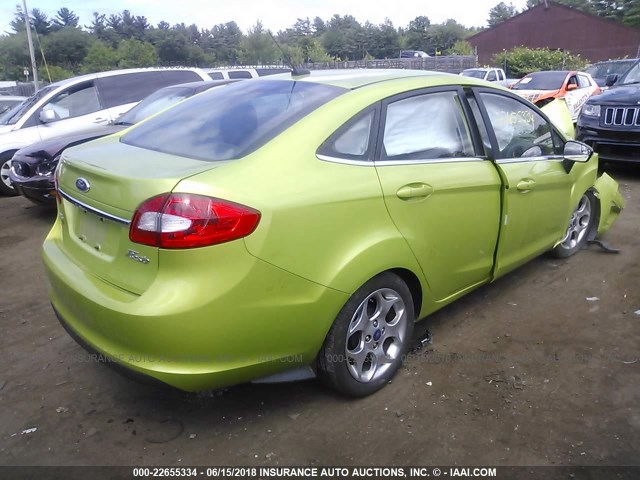 3FADP4CJ8CM117096 - 2012 FORD FIESTA SEL GREEN photo 4