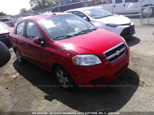 KL1TD5DE2AB090723 - 2010 CHEVROLET AVEO LS/LT RED photo 1