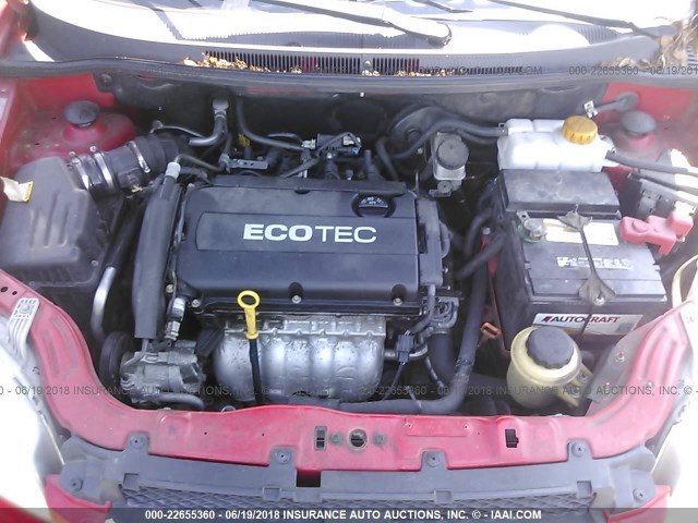 KL1TD5DE2AB090723 - 2010 CHEVROLET AVEO LS/LT 红色 照片 10