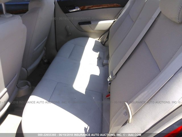 KL1TD5DE2AB090723 - 2010 CHEVROLET AVEO LS/LT 红色 照片 8