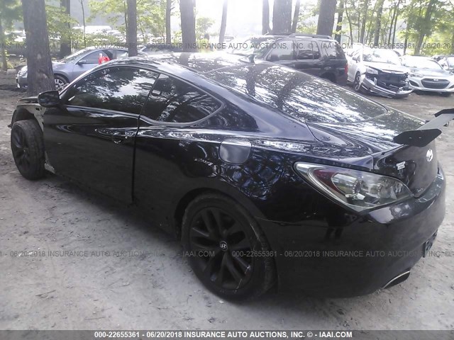 KMHHT6KD3DU098660 - 2013 HYUNDAI GENESIS COUPE 2.0T BLACK photo 3