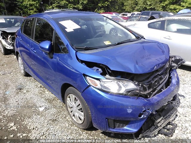 3HGGK5H57FM709442 - 2015 HONDA FIT LX BLUE photo 1