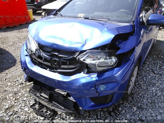 3HGGK5H57FM709442 - 2015 HONDA FIT LX BLUE photo 6