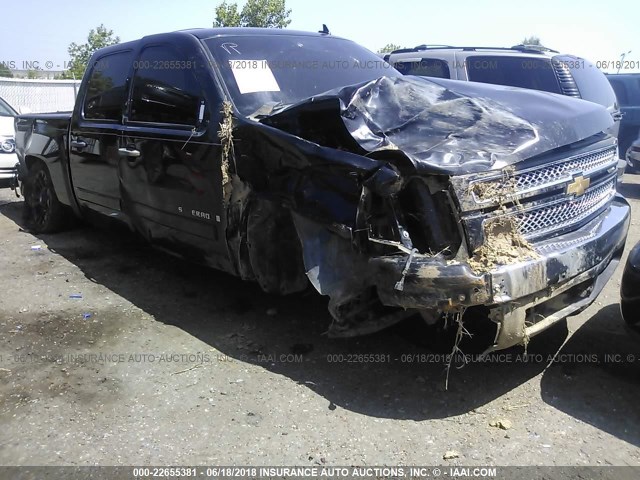 2GCEC13C771704624 - 2007 CHEVROLET SILVERADO C1500 CREW CAB BLACK photo 1