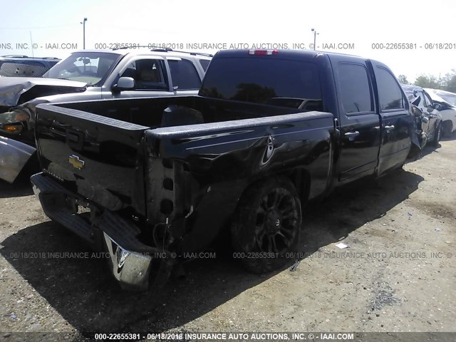 2GCEC13C771704624 - 2007 CHEVROLET SILVERADO C1500 CREW CAB BLACK photo 4