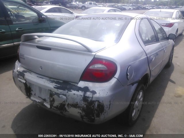 1B3ES56C53D167256 - 2003 DODGE NEON SXT SILVER photo 4