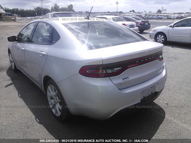 1C3CDFBA1DD150955 - 2013 DODGE DART SXT 银色 照片 3