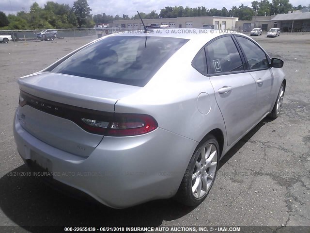 1C3CDFBA1DD150955 - 2013 DODGE DART SXT 银色 照片 4