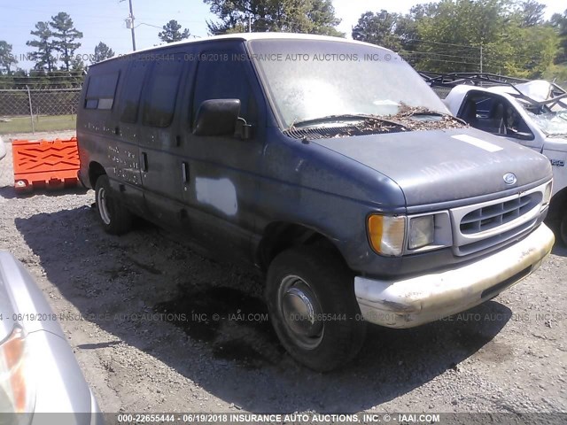 1FTFE24L5VHA69366 - 1997 FORD ECONOLINE E250 VAN Navy photo 1