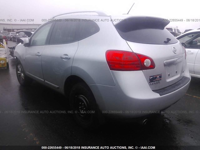 JN8AS5MV9DW101742 - 2013 NISSAN ROGUE S/SV SILVER photo 3