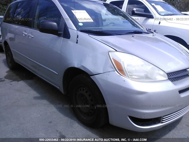 5TDZA23C65S379127 - 2005 TOYOTA SIENNA CE/LE SILVER photo 6