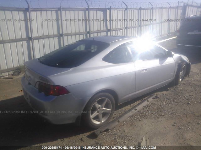 JH4DC54874S008286 - 2004 ACURA RSX SILVER photo 4