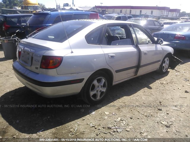 KMHDN55D42U039399 - 2002 HYUNDAI ELANTRA GLS/GT SILVER photo 4