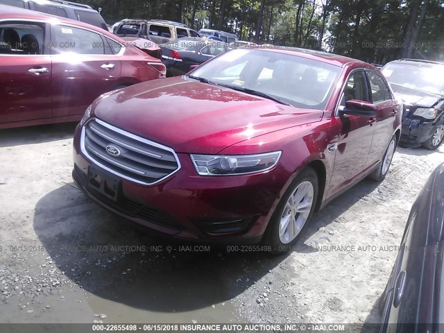 1FAHP2E82FG133096 - 2015 FORD TAURUS SEL RED photo 2