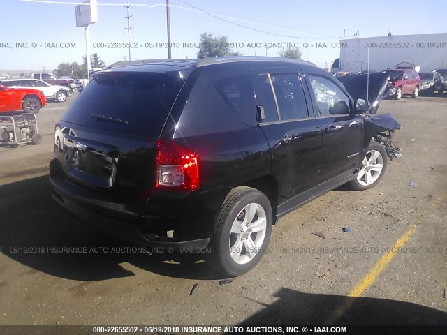 1C4NJDBBXCD624958 - 2012 JEEP COMPASS SPORT BLACK photo 4