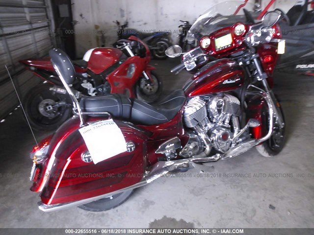 56KTCEAA7H3350044 - 2017 INDIAN MOTORCYCLE CO. CHIEFTAIN ELITE RED photo 4