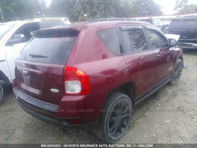 1C4NJCEB1CD715977 - 2012 JEEP COMPASS LATITUDE 红色 照片 4