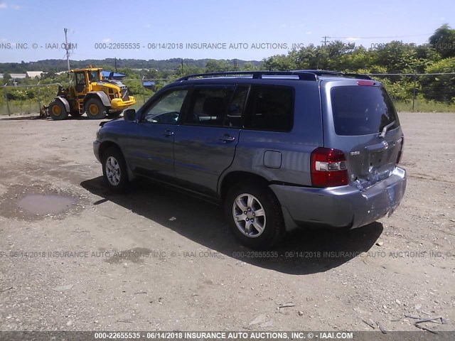 JTEDP21A660107221 - 2006 TOYOTA HIGHLANDER LIMITED BLUE photo 3