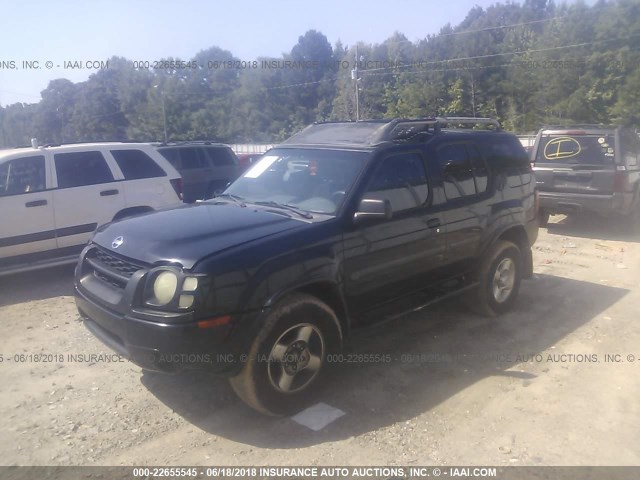 5N1ED28T93C674277 - 2003 NISSAN XTERRA XE/SE BLACK photo 2