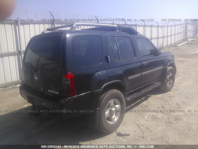 5N1ED28T93C674277 - 2003 NISSAN XTERRA XE/SE BLACK photo 4