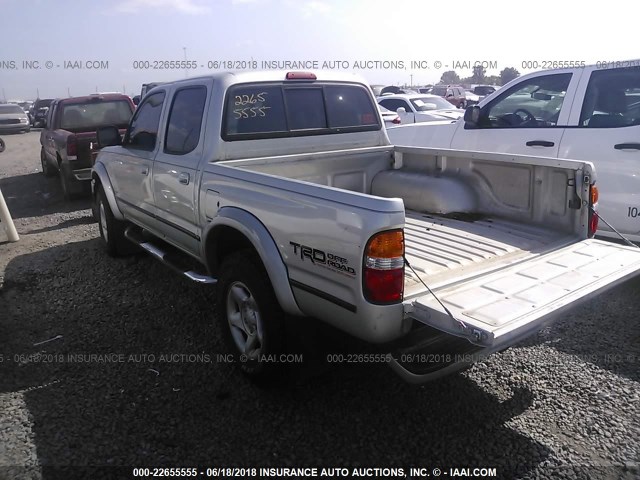 5TEGN92N34Z387503 - 2004 TOYOTA TACOMA DOUBLE CAB PRERUNNER SILVER photo 3