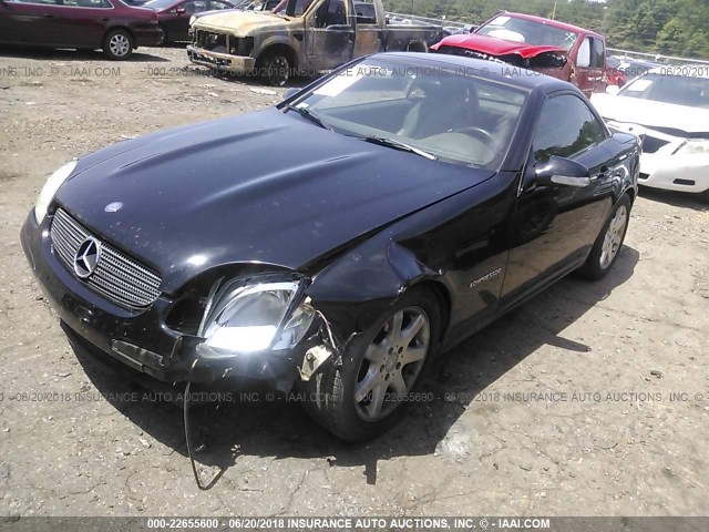 WDBKK49F33F294205 - 2003 MERCEDES-BENZ SLK 230 KOMPRESSOR BLACK photo 2