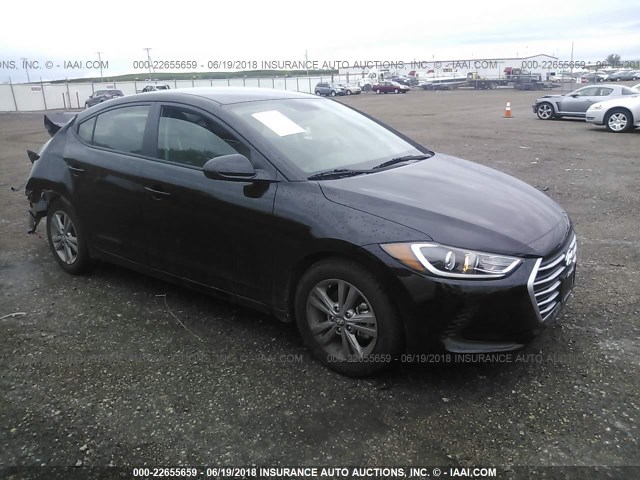 KMHD84LF7JU449358 - 2018 HYUNDAI ELANTRA SEL/VALUE/LIMITED BLACK photo 1