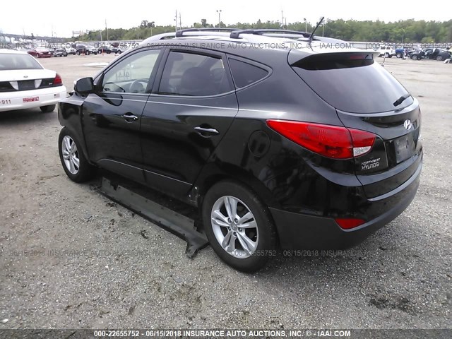 KM8JU3AC8DU651941 - 2013 HYUNDAI TUCSON GLS/LIMITED BLACK photo 3