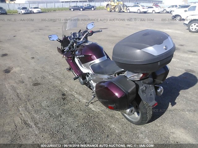 JYARP15E17A002434 - 2007 YAMAHA FJR1300 BURGUNDY photo 3