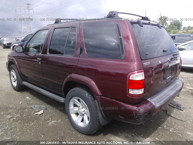 JN8DR09Y53W814988 - 2003 NISSAN PATHFINDER LE/SE RED photo 3