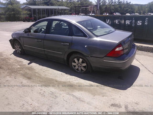 1FAFP27175G180310 - 2005 FORD FIVE HUNDRED SEL GRAY photo 3