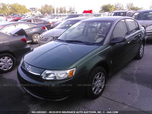 1G8AJ52F33Z109479 - 2003 SATURN ION LEVEL 2 GREEN photo 2