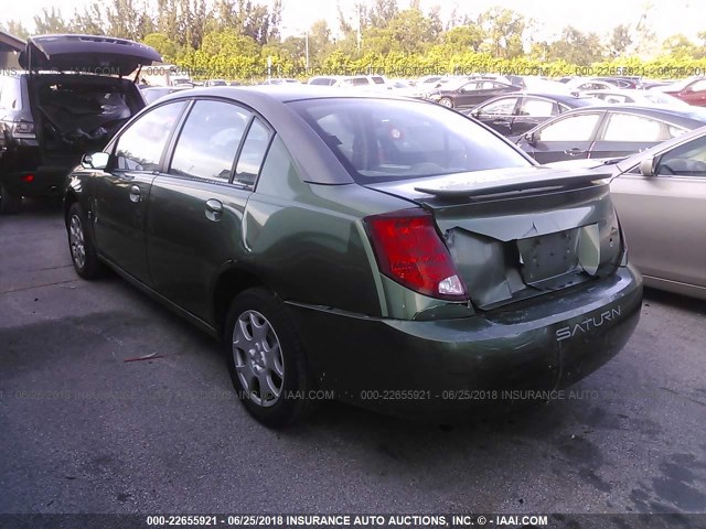 1G8AJ52F33Z109479 - 2003 SATURN ION LEVEL 2 GREEN photo 3