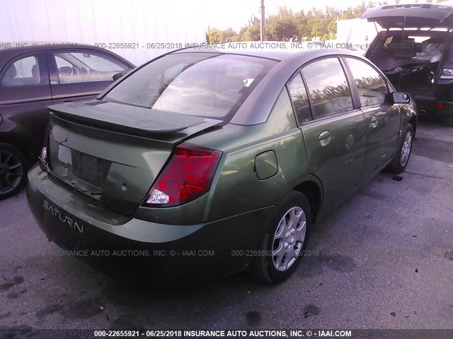 1G8AJ52F33Z109479 - 2003 SATURN ION LEVEL 2 GREEN photo 4